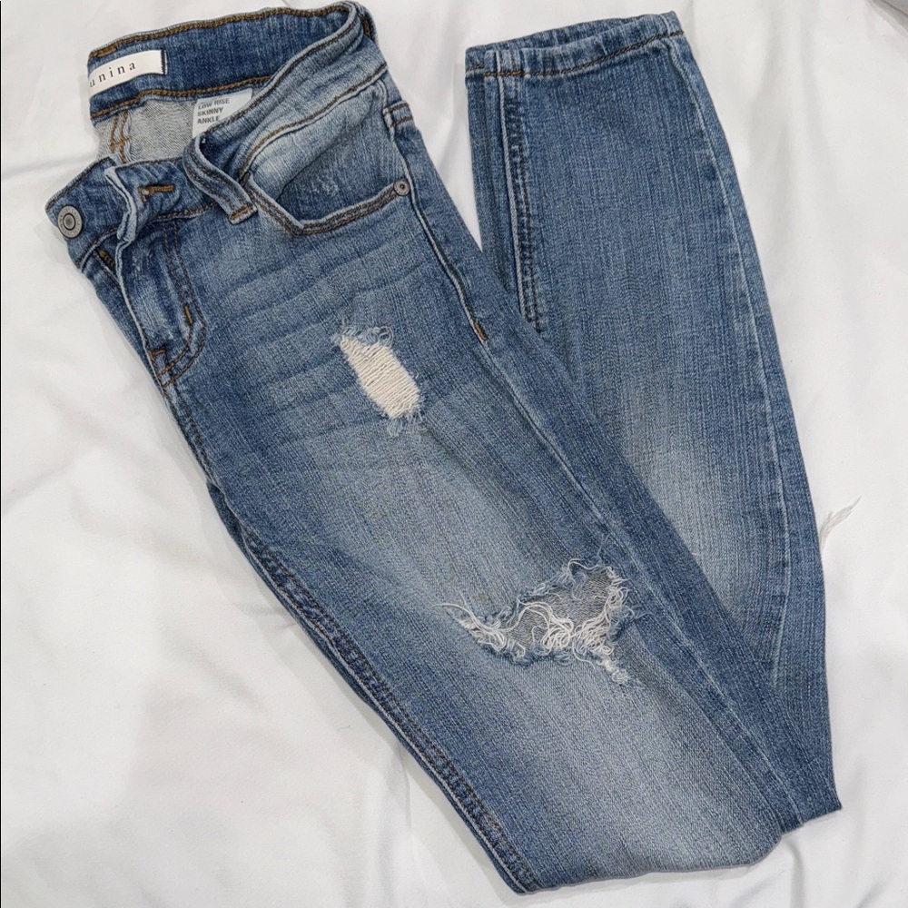 Eunina Distressed Skinny Jeans